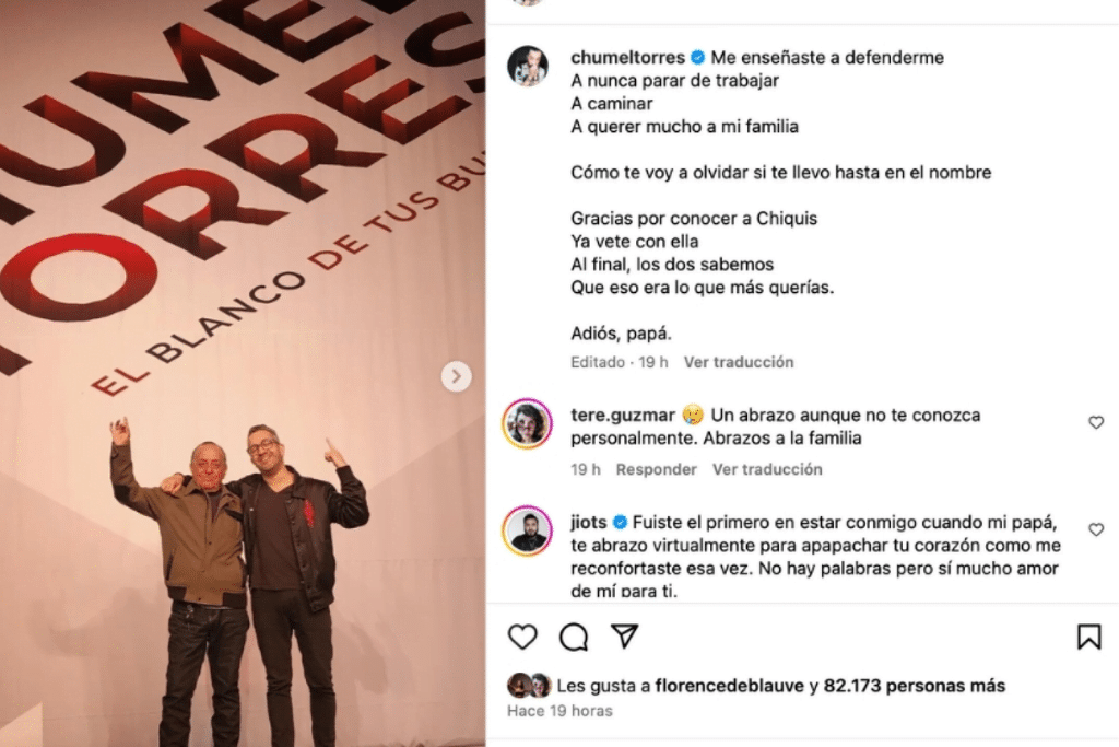 Chumel Torres despide a su papá con emotivo mensaje El Momento Chiapas