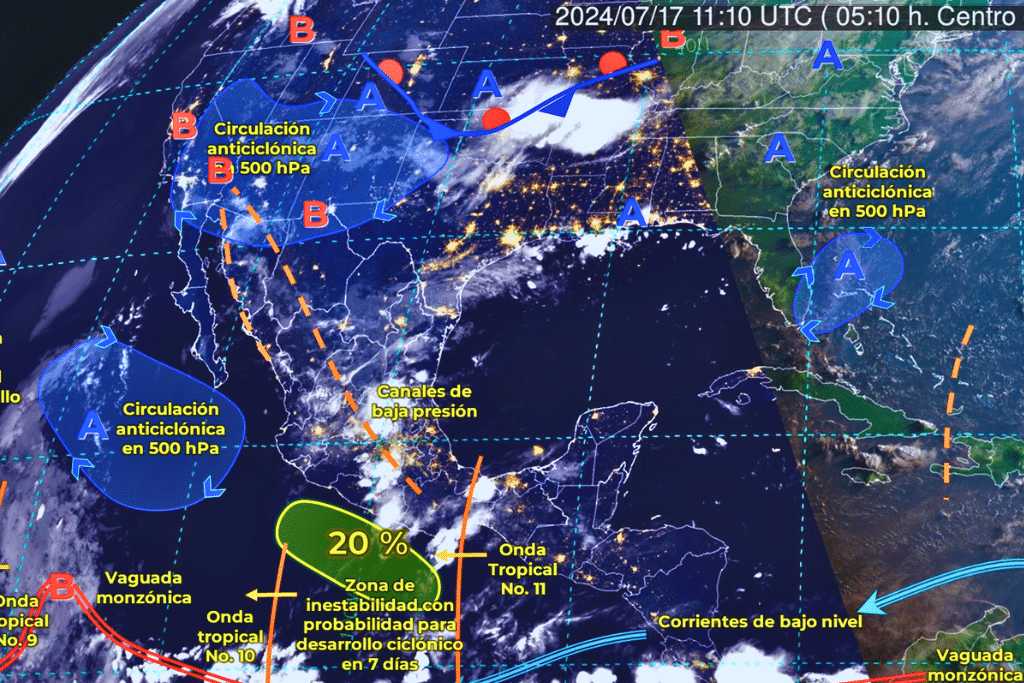 Pronostican Lluvias Intensas Y Posibles Torbellinos En Varias Regiones