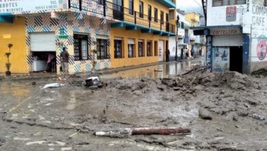Derrumbes y desbordes de ríos por lluvias en Chiapas