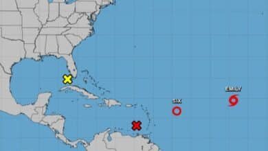 Tormenta tropical Emily.