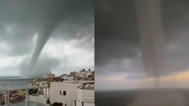 Enorme tromba marina sorprende a habitantes en la costa italiana