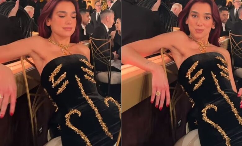 Dua Lipa vive incómodo momento por vestido ajustado