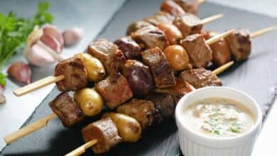 Brochetas.