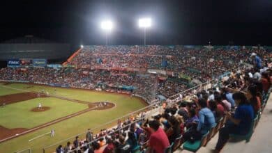 Así es el estadio de béisbol Kukulkán que remodela Sedena en Yucatán 