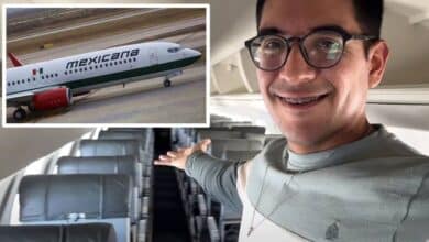 Joven viaja en avión de Mexicana de Avión completamente solo
