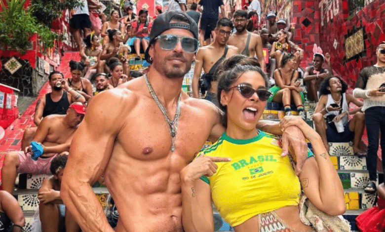 Galilea Montijo presume mini cintura y su novio musculatura en Brasil