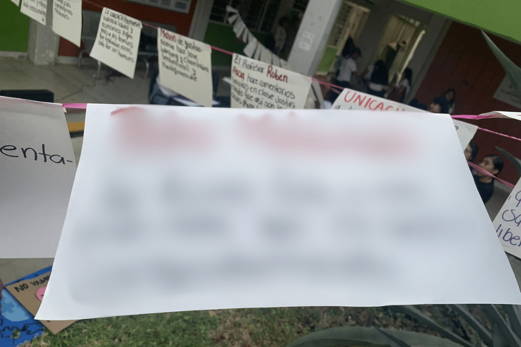 Alumnas de la Unicach instalan tendedero y exhiben a acosadores – El ...
