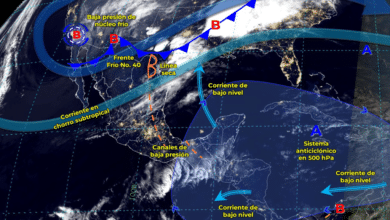 Frente frío 40 provocará lluvias en distintas regiones del país