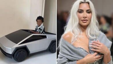 Obsequian mini tesla a hijo de Kim Kardashian en su cumpleaños
