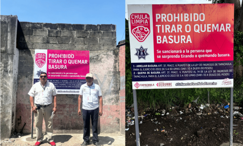 Sancionarán a quien tire o queme basura en Vía Pública en Tapachula