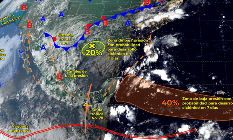 Pronóstico del tiempo para el 2 de septiembre: Lluvias intensas y calor extremo en México