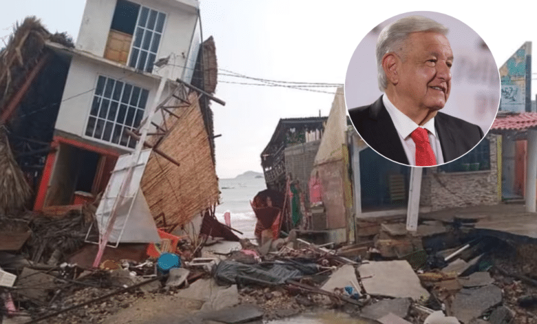 Hay 15 mil viviendas afectadas por John en Acapulco: AMLO