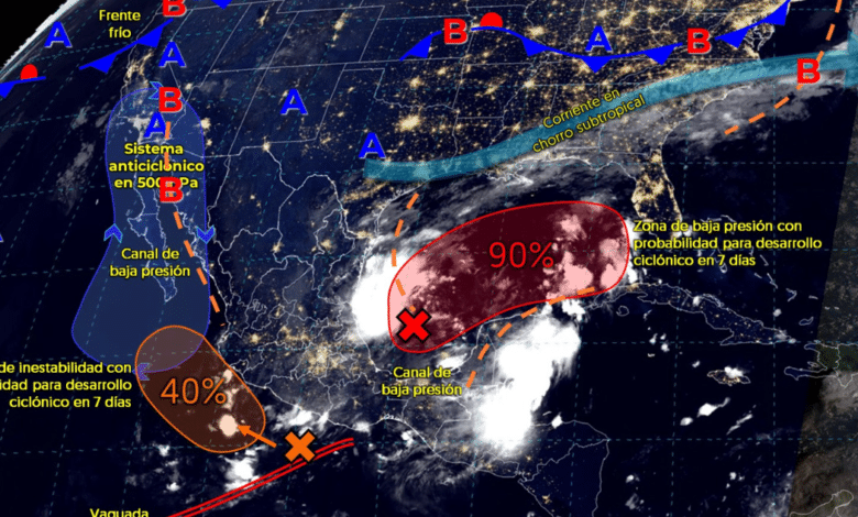 Alerta meteorológica: Lluvias intensas y calor extremo en México