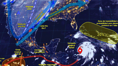 El Frente Frío No. 7 traerá lluvias intensas al noreste y oriente de México