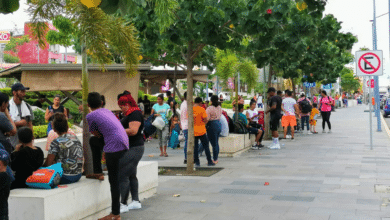 Migrantes causan el caos en el centro de Tapachula