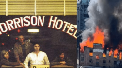 Incendio Hotel Morrison; lugar de la portada del disco de The Doors