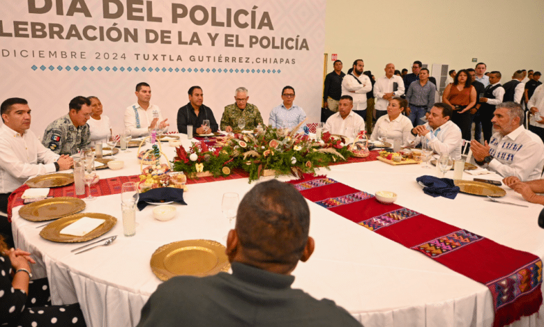 Moreno Guillén reconoce labor de las y los policías para devolver la paz y tranquilidad a Chiapas