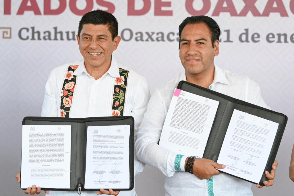 Firman Chiapas y Oaxaca convenio de seguridad – El Momento Chiapas