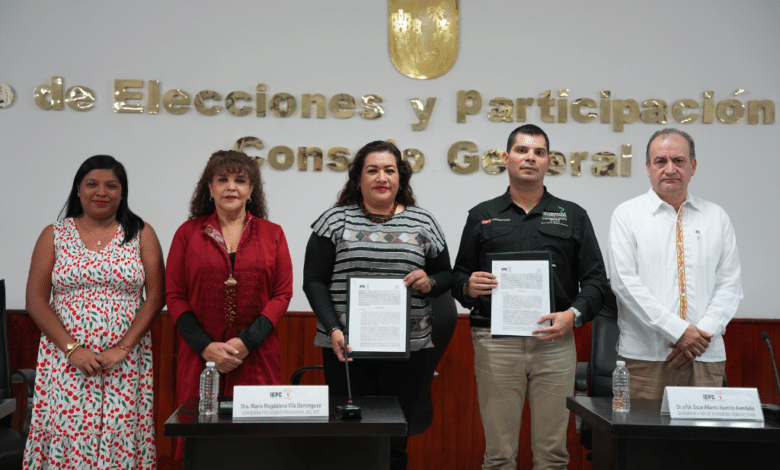 Firman convenio IEPC y Secretaría de Seguridad del Pueblo el marco del Proceso Electivo de Oxchuc a realizarse del 23 al 26 de febrero