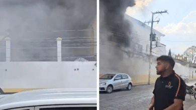 Pese a incendio, la iglesia intacta