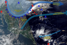 Se esperan temperaturas frías debido al desplazamiento del frente frío No. 21 sobre el norte y noreste de México