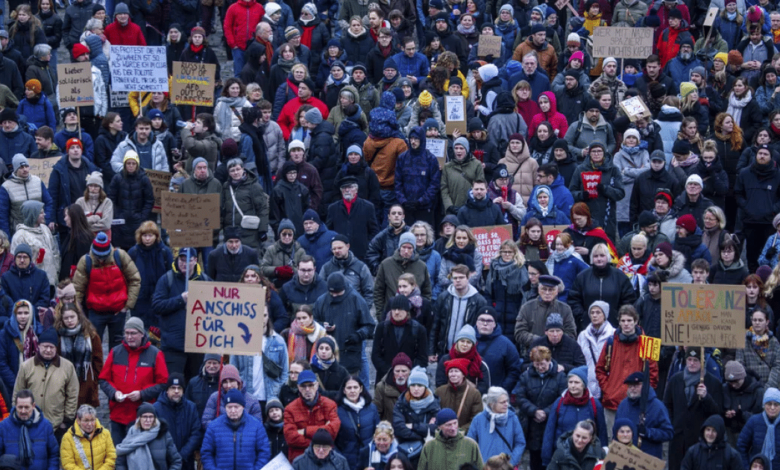 Alemania se levanta Multitudinarias protestas contra la extrema derecha a días de las elecciones