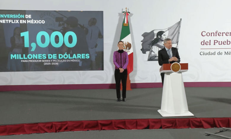 Netflix anuncia inversión de 1,000 mdd para producciones en México