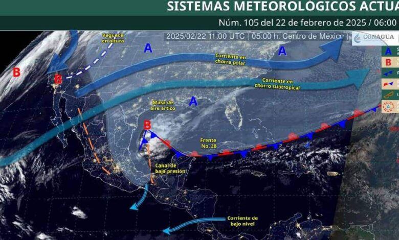 el clima de hoy 22 de febrero en mexico