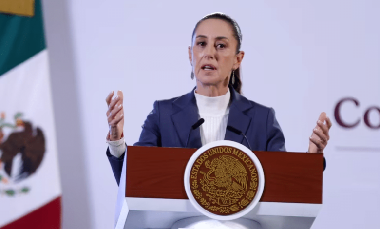 Imagen de la presidenta de México Claudia Sheinbaum en conferencia Mañanera