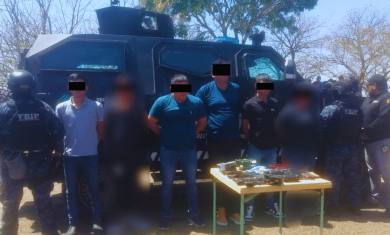 Detienen a seis personas y aseguran armas y vehículos en operativo interinstitucional en Chiapas