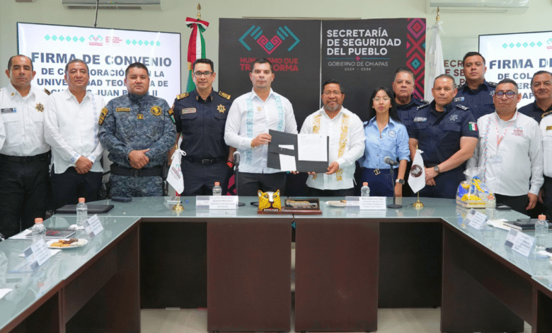 SSP y universidad Juan Pablo II firman convenio de colaboración de ofertas educativas