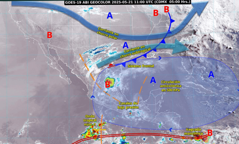 Lluvias intensas y calor extremo afectan al norte de México