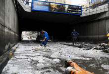 Una inusual tormenta de granizo impacta Alejandría, Egipto.