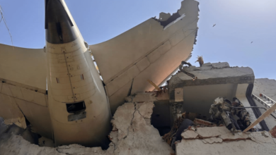 Avión estrellado