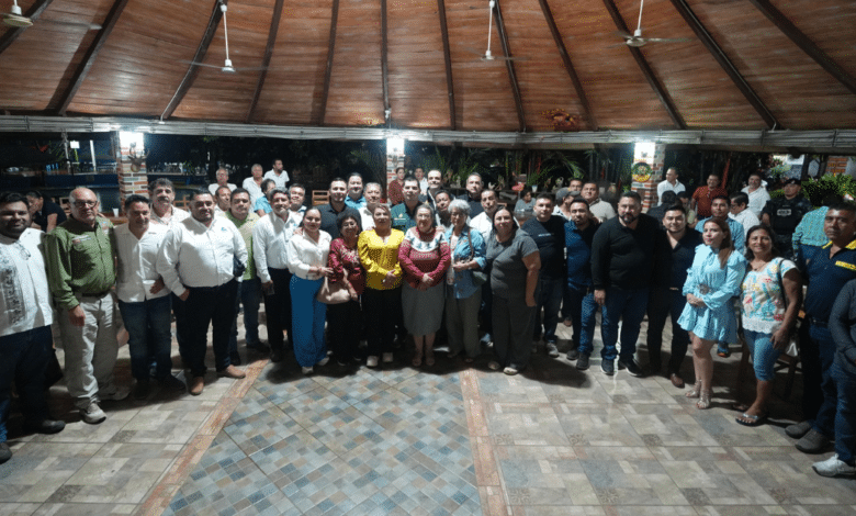 Secretario de Seguridad del Pueblo sostiene reunión de trabajo con organismos empresariales de la Frontera Sur.