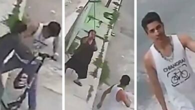 Abuelita defiende a su nieto de un asalto con un jalador