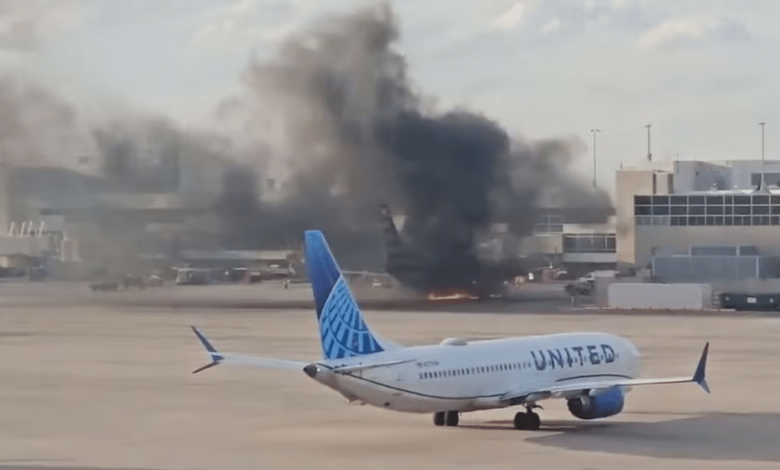 Un vuelo con destino a Miami fue evacuado de emergencia en el Aeropuerto Internacional de Denver luego de que se incendiara el tren de aterrizaje.