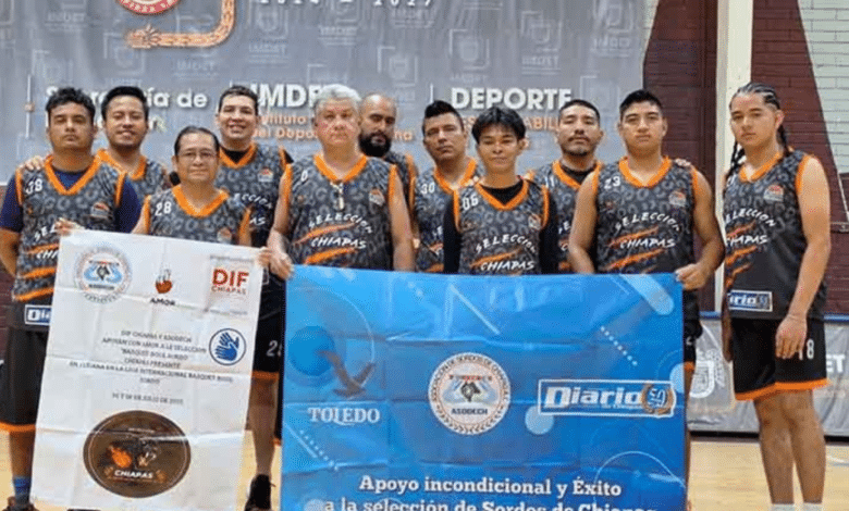 Selección Chiapas de Basquetbol para Sordos destaca en torneo internacional en Tijuana