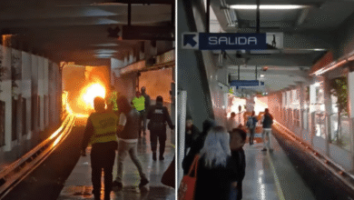 Capturan el momento de la explosión en las vías de San Antonio Abad en la línea 2 del metro de CDMX