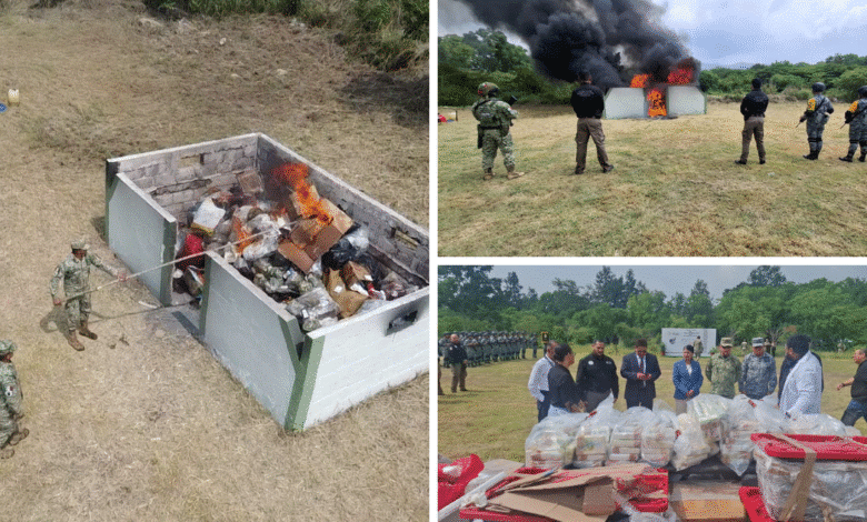 Chiapas realiza incineración de narcóticos