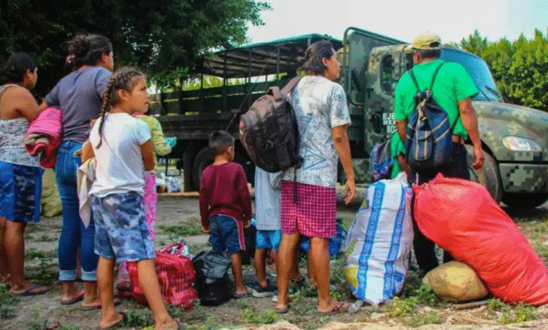 Crece tensión por desplazados
