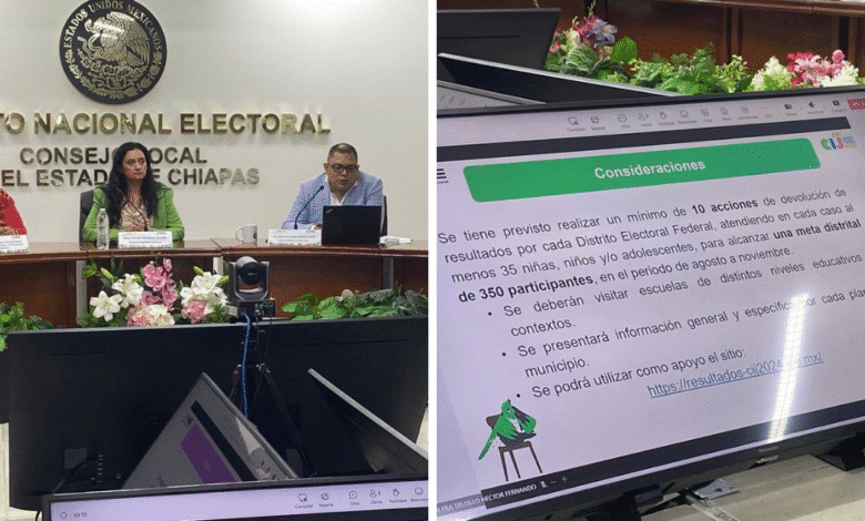 INE Chiapas presenta resultados de la Consulta Infantil y Juvenil 2024