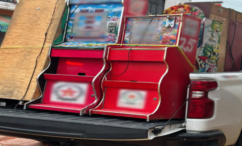 Máquinas traga monedas aseguradas en el municipio de las Margaritas, Chiapas