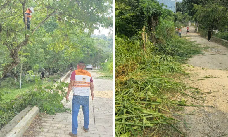 Protección Civil de Mezcalapa impulsa jornada de limpieza en La Gran Vía