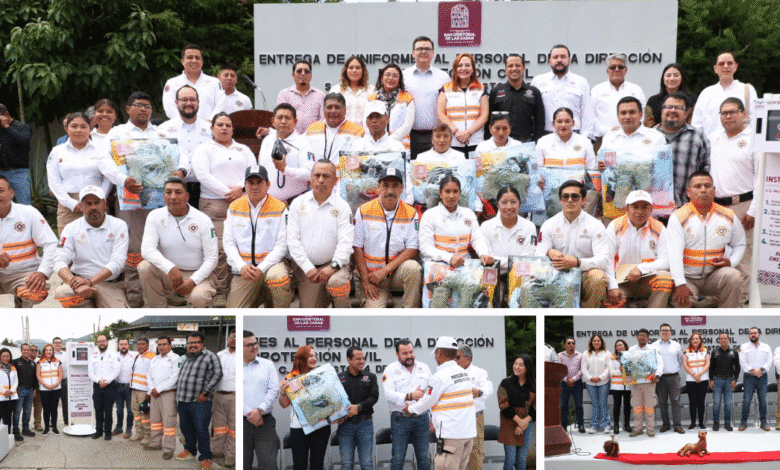 Protección Civil de San Cristóbal recibe uniformes y desfibrilador para reforzar atención a emergencias