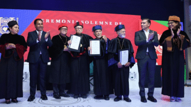 Entrega UNACH Doctorado Honoris Causa a Javier Espinosa Mandujano, Carlos Alberto Navarrete Cáceres y Antonio García de León y Griego