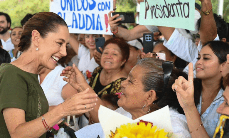 Histórico despliegue en el sur de México Claudia Sheinbaum reúne a 156 mil seguidores