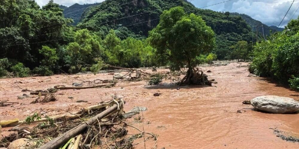 Afectaciones tras lluvias en la región sierra mariscal