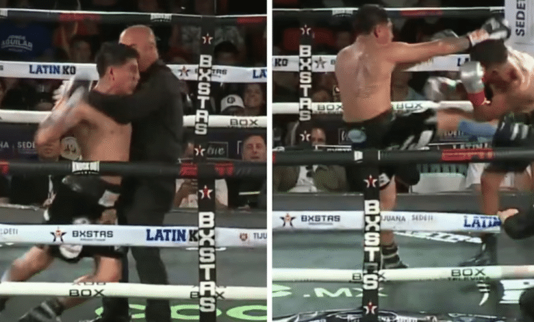 Ángel “Tashiro” Fierro descalificado por patear a Abraham Cordero en Tijuana