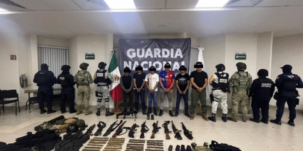 Aseguran a seis personas con armamento en operativo interinstitucional en Chiapas
